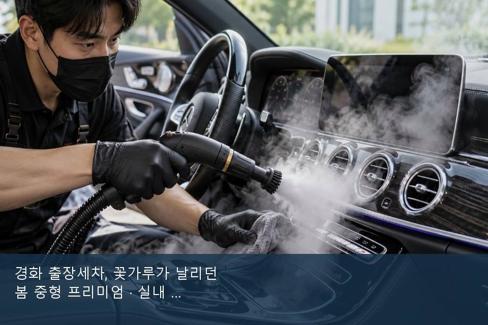 경화 출장세차, 꽃가루가 날리던 봄 중형 프리미엄 · 실내 냄새를 연 기록